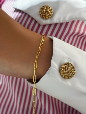 Złota bransoletka z ogniwkami