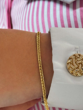 Złota bransoletka o splocie lisi ogon