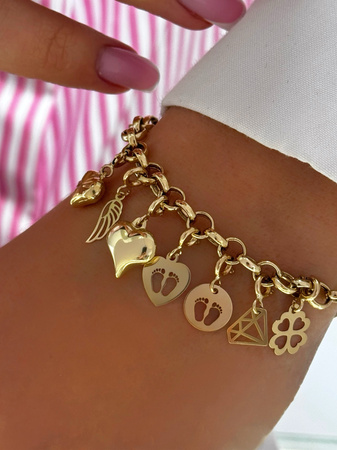 Złota zawieszka serce