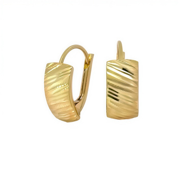 Złote diamentowane kolczyki