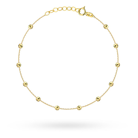 Złota bransoletka z kółeczkami