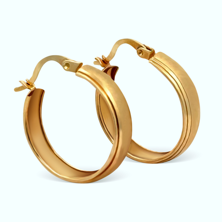 Złote kolczyki matowe koła