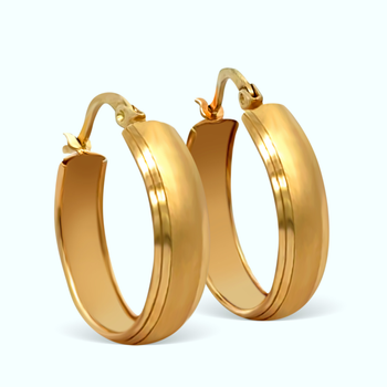 Złote kolczyki matowe koła