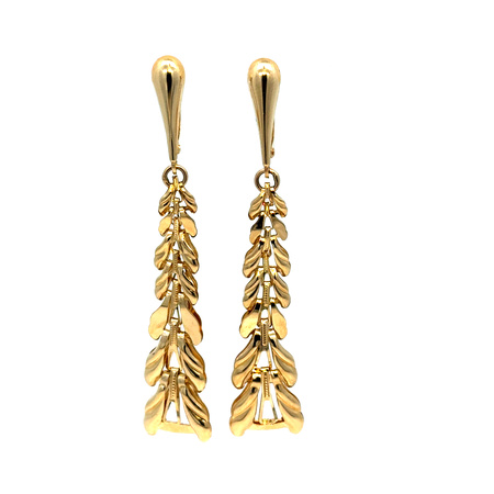 Złote kolczyki długie efektowne