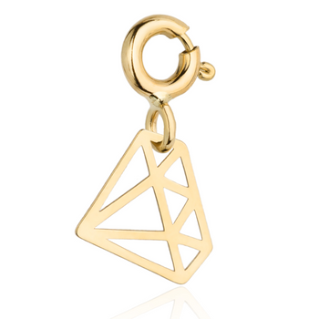 Złota zawieszka diamencik