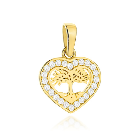 Złota zawieszka drzewko szczęścia 