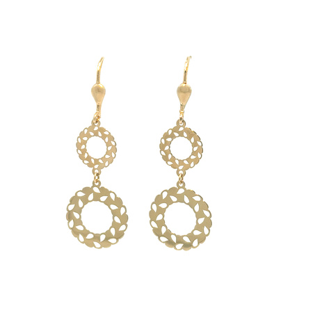 Kolczyki złote ażurowe koła
