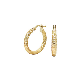 Złote diamentowane kolczyki koła