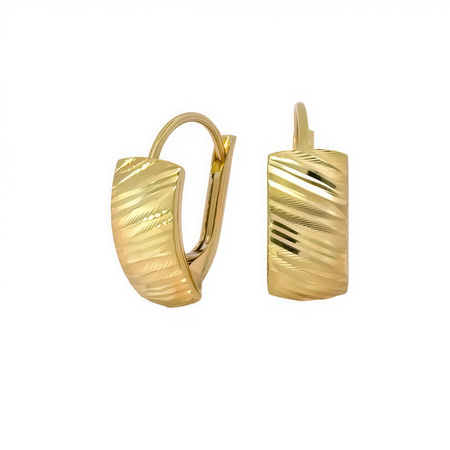 Złote diamentowane kolczyki 