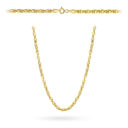 Złoty łańcuszek o splot irydia