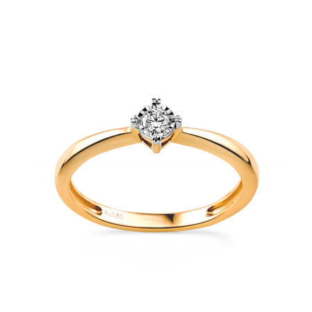 Pierścionek zaręczynowy z brylantem