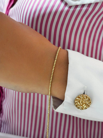 Złota bransoletka z kuleczkami