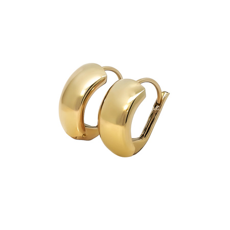 Złote kolczyki z gładkim błyskiem