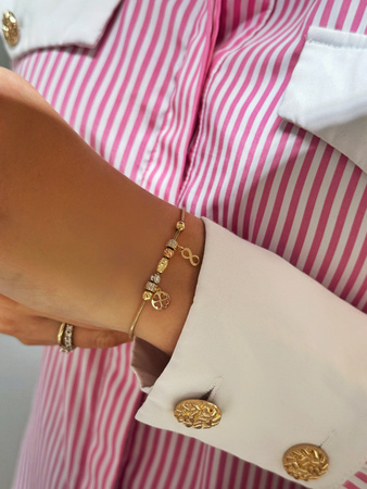 Złota bransoletka z koralikami