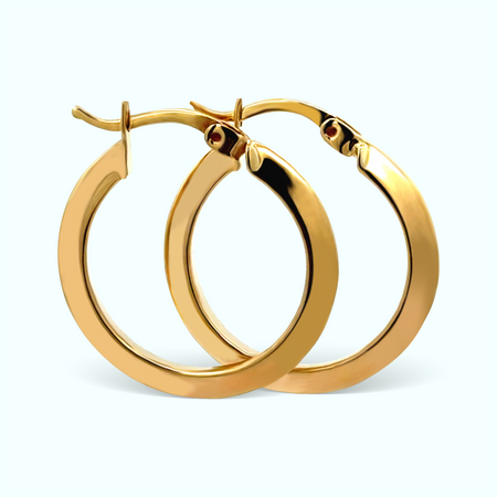 Kolczyki złote gładkie kółka 2,3cm 