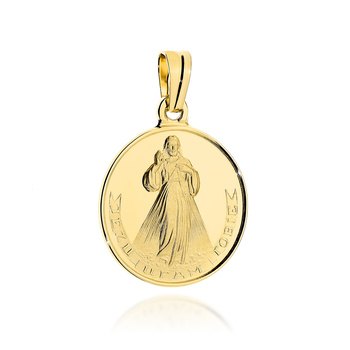 Złoty medalik z Panem Jezusem