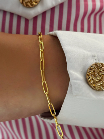 Złota bransoletka z ogniwkami