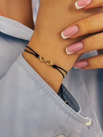 Bransoletka na sznurku z symbolem nieskończoności