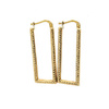 Kolczyki złote prostokątne długie 