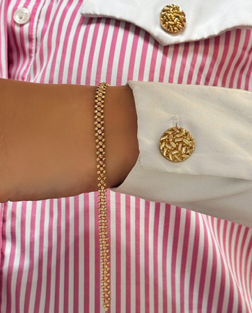 Złota bransoletka z koralików