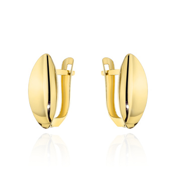 Złote kolczyki błyszczące