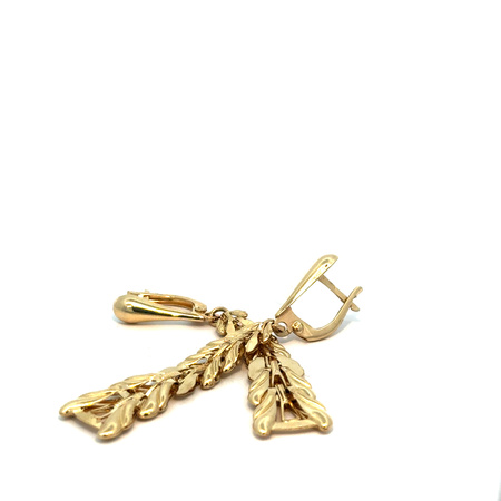 Złote kolczyki długie efektowne