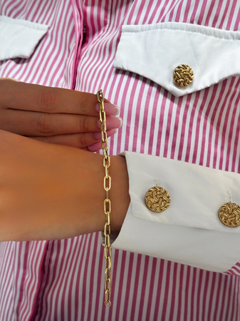 Złota bransoletka z ogniwkami