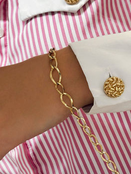 Złota bransoletka z ogniwami