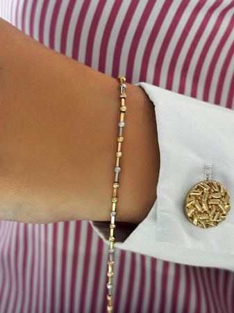 Złota Bransoletka w trzech kolorach 