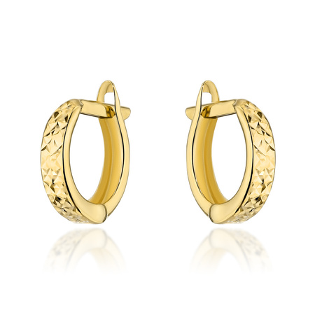 Złote kolczyki diamentowane 