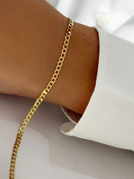 Złota bransoletka pancerka