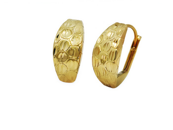 Złote kolczyki diamentowane 