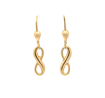 Kolczyki złote nieskończoność