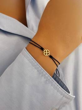  Bransoletka na sznurku z koniczynką