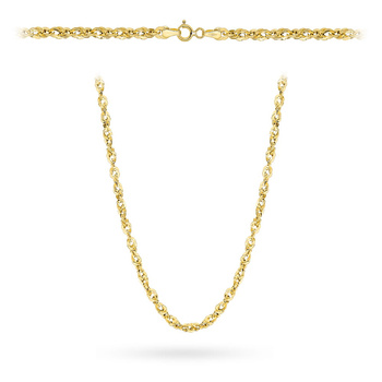 Złoty łańcuszek o splocie irydia