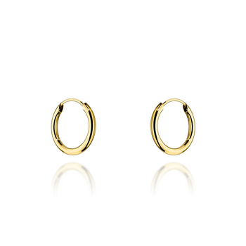 Złote klasyczne kolczyki kółka