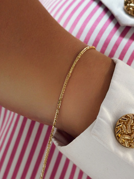 Złota bransoletka o splocie lisi ogon