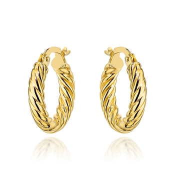 Złote kolczyki koła