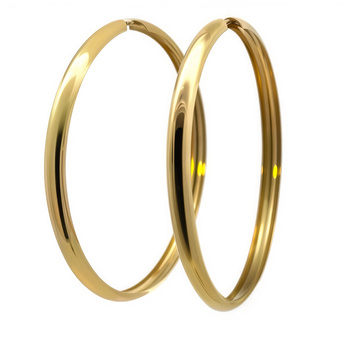 Złote kolczyki koła