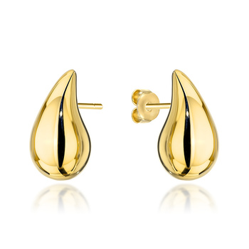Złote kolczyki łezki