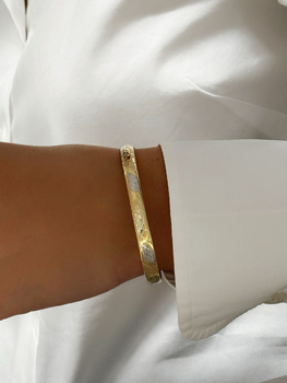 Złota bransoletka sztywna