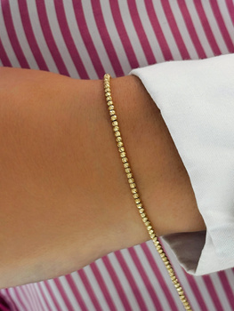 Złota bransoletka z kuleczkami