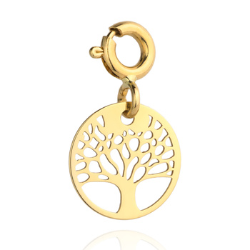 Złota zawieszka drzewko szczęścia 