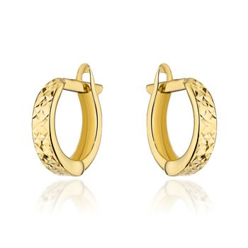 Złote kolczyki diamentowane 