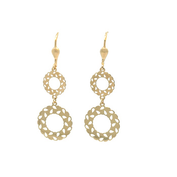 Kolczyki złote ażurowe koła