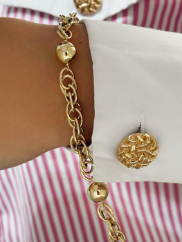 Złota bransoletka z kulkami